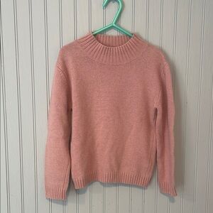 Charabia Pink Crew Neck Cashmere Blend Sweater with Ribbed Trim | 6A NWT